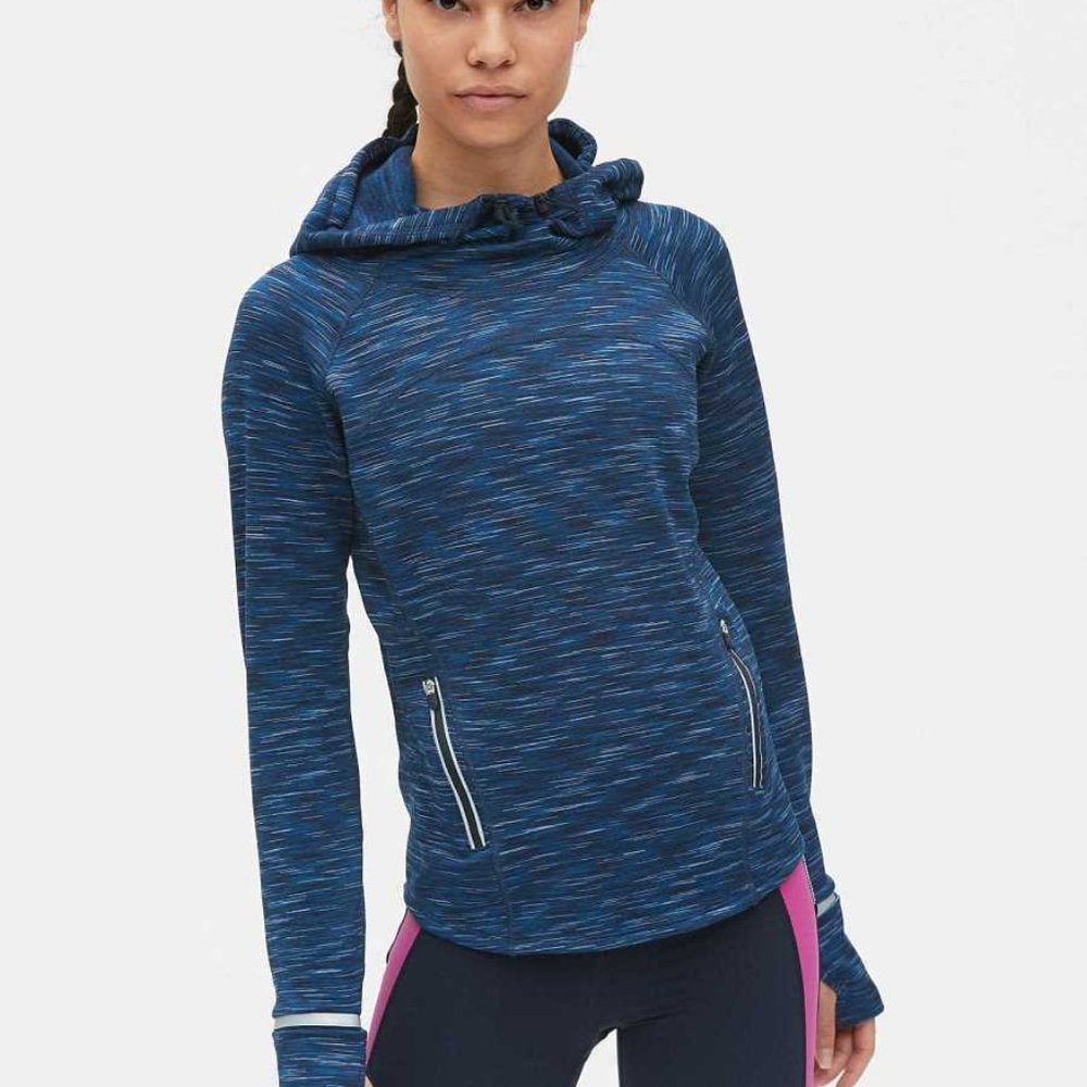 Gap Fit Orbital Fleece Hoodie Blue XL Blue